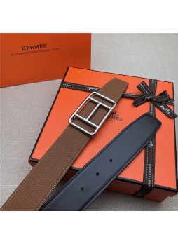 Her.mes Cape Town belt buckle & Reversible leather strap 38 mm Togo Camel High